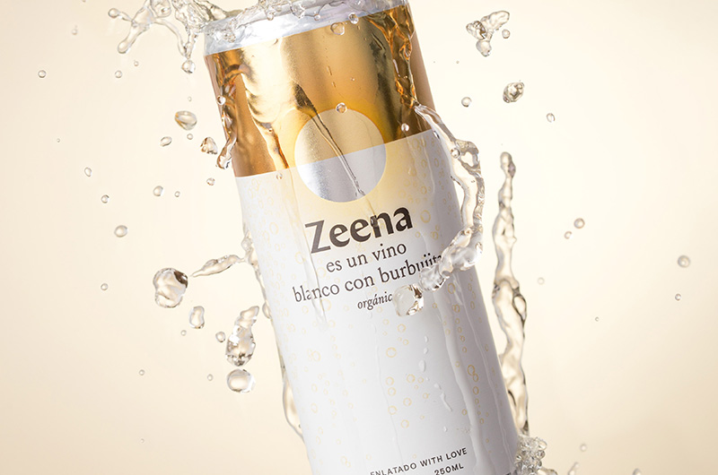 Zeena White Wine Bubbles Organic Canned Wine